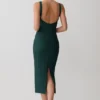 Vestido midi de punto vendaje Gia – Verde azulado Vestido midi de punto vendaje Gia – Verde azulado