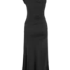 Vestido midi de un solo hombro de jersey peinado Chloe – Negro Vestido midi de un solo hombro de jersey peinado Chloe – Negro