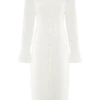 Vestido midi entallado tipo camisa Dorian – Blanco