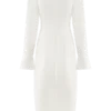 Vestido midi entallado tipo camisa Dorian – Blanco