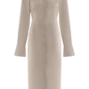 Vestido midi entallado tipo camisa Dorian – Grano jaspeado Vestido midi entallado tipo camisa Dorian – Grano jaspeado