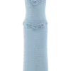 Vestido midi floral de ganchillo hecho a mano Teagan – Azul Vestido midi floral de ganchillo hecho a mano Teagan – Azul