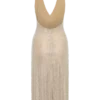 Vestido midi halter con diamantes Genie – Color nude Vestido midi halter con diamantes Genie – Color nude