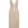Vestido midi halter con diamantes Genie – Color nude Vestido midi halter con diamantes Genie – Color nude