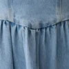 Vestido midi halter de Denim Miller – Azul clásico Vestido midi halter de Denim Miller – Azul clásico