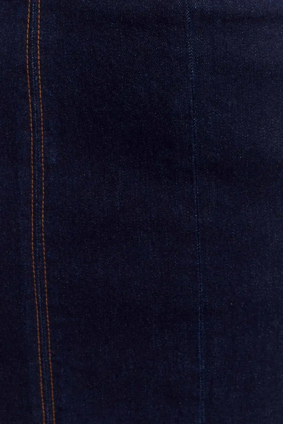 Vestido midi halter de Denim Shauna – Azul índigo Vestido midi halter de Denim Shauna – Azul índigo