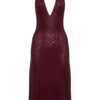 Vestido midi halter Genie Diamante – Caoba Vestido midi halter Genie Diamante – Caoba