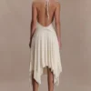 Vestido midi Sylvie de modal estilo pañuelo – Marfil Vestido midi Sylvie de modal estilo pañuelo – Marfil