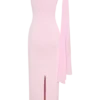 Vestido midi tipo vendaje Farid con gasa – Rosa bebé Vestido midi tipo vendaje Farid con gasa – Rosa bebé