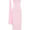 Vestido midi tipo vendaje Farid con gasa – Rosa bebé Vestido midi tipo vendaje Farid con gasa – Rosa bebé