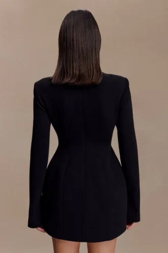 Vestido mini con aberturas Michelle – Negro
