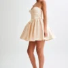 Vestido mini con corsé estructurado Hollie – Dorado Vestido mini con corsé estructurado Hollie – Dorado