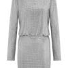 Vestido mini con cuello cowl y diamantes Darius – Plata Vestido mini con cuello cowl y diamantes Darius – Plata