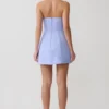 Vestido mini con cuello halter y detalle de lazo Ella – Azul pervinca