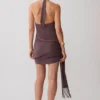 Vestido mini con cuello vuelto Lucien – Peppercorn