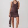 Vestido mini con cuello vuelto Lucien – Peppercorn