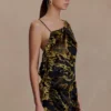 Vestido mini con espalda cruzada Ayana – Terciopelo calado