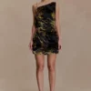 Vestido mini con espalda cruzada Ayana – Terciopelo calado