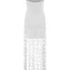 Vestido mini con flores tejido a mano Tove – Blanco Vestido mini con flores tejido a mano Tove – Blanco