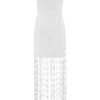 Vestido mini con flores tejido a mano Tove – Blanco Vestido mini con flores tejido a mano Tove – Blanco