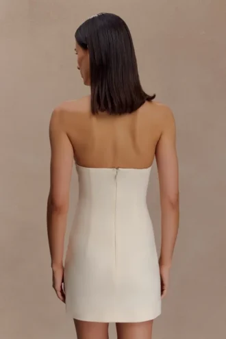 Vestido mini cruzado Christina – Buttercream