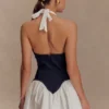Vestido mini de algodón Denim Merlyn – Azul índigo Vestido mini de algodón Denim Merlyn – Azul índigo