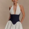 Vestido mini de algodón Denim Merlyn – Azul índigo Vestido mini de algodón Denim Merlyn – Azul índigo