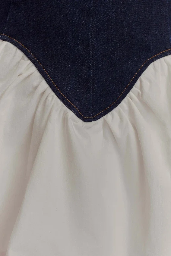 Vestido mini de algodón Denim Merlyn – Azul índigo Vestido mini de algodón Denim Merlyn – Azul índigo
