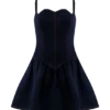 Vestido mini de Denim con festones Cheyenne – Azul índigo Vestido mini de Denim con festones Cheyenne – Azul índigo