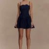 Vestido mini de Denim con festones Cheyenne – Azul índigo Vestido mini de Denim con festones Cheyenne – Azul índigo