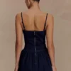 Vestido mini de Denim con festones Cheyenne – Azul índigo Vestido mini de Denim con festones Cheyenne – Azul índigo