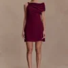 Vestido mini de gasa Daisie – Burdeos Vestido mini de gasa Daisie – Burdeos
