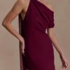 Vestido mini de gasa Daisie – Burdeos Vestido mini de gasa Daisie – Burdeos