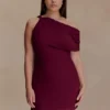 Vestido mini de gasa Daisie – Burdeos Vestido mini de gasa Daisie – Burdeos
