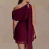 Vestido mini de gasa Daisie – Burdeos Vestido mini de gasa Daisie – Burdeos