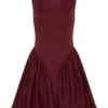 Vestido mini de jersey scuba Sharon – Burdeos Vestido mini de jersey scuba Sharon – Burdeos