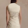 Vestido mini de lino con un solo hombro Helena – Beige natural Vestido mini de lino con un solo hombro Helena – Beige natural