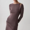 Vestido mini de manga larga de punto Cresida con detalles metálicos – Peppercorn Vestido mini de manga larga de punto Cresida con detalles metálicos – Peppercorn