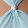 Vestido mini de punto con cuello halter de Hector – Azul Vestido mini de punto con cuello halter de Hector – Azul