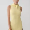 Vestido mini de punto con pañuelo Amilee – Limón