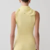 Vestido mini de punto con pañuelo Amilee – Limón