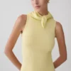 Vestido mini de punto con pañuelo Amilee – Limón