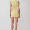 Vestido mini de punto con pañuelo Amilee – Limón