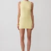 Vestido mini de punto con pañuelo Amilee – Limón