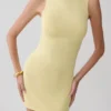 Vestido mini de punto con pañuelo Amilee – Limón