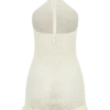 Vestido mini de punto de ganchillo Carrisa – Blanco