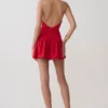Vestido mini de punto Rory Halter – Rojo Vestido mini de punto Rory Halter – Rojo