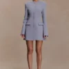 Vestido mini de traje Gretchen – Gris Vestido mini de traje Gretchen – Gris