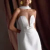 Vestido mini de traje sin tirantes Orellia – Marfil Vestido mini de traje sin tirantes Orellia – Marfil