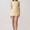 Vestido mini drapeado Bexley – Mantequilla Vestido mini drapeado Bexley – Mantequilla